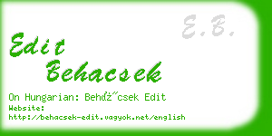 edit behacsek business card